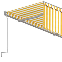 Tenda Sole Retrattile Automatica e Parasole 3x2,5mGialla Bianca 3069388