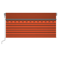 Tenda da Sole Parasole Sensore Vento LED 3x2,5m Arancio Marrone   cod mxl 43782