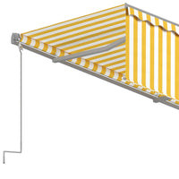 Tenda Retrattile Automatica con Parasole 3,5x2,5m Gialla Bianca 3069408