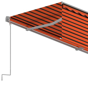 Tenda Retrattile Automatica Parasole 3,5x2,5m Arancio e Marrone 3069410