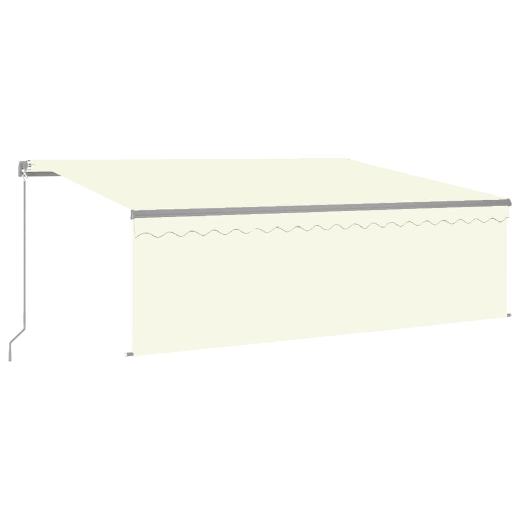 Tenda da Sole Retrattile Manuale con Parasole 4x3 m Crema 3069417