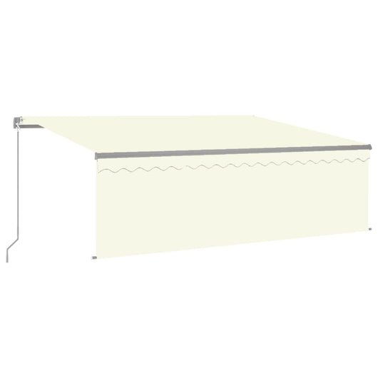 Tenda da Sole Retrattile Manuale con Parasole 4x3 m Crema 3069417