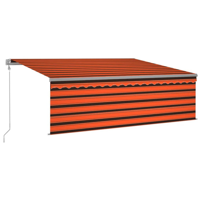 Tenda Retrattile Automatica con Parasole 4x3 m Arancio Marrone 3069430