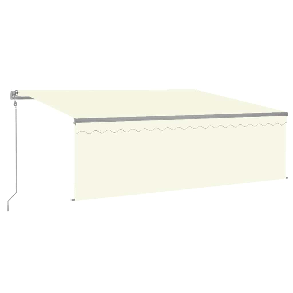 Tenda Automatica con Parasole LED e Sensore Vento 4x3 m Crema 3069432