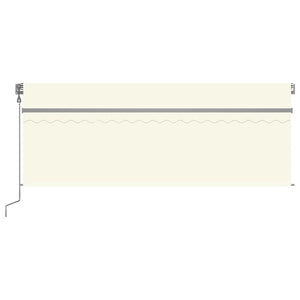 Tenda Automatica con Parasole LED e Sensore Vento 4x3 m Crema 3069432