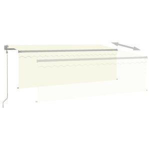 Tenda Retrattile Automatica con Parasole 4,5x3 m Crema 3069447