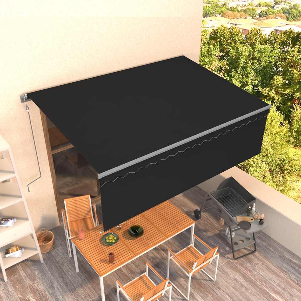 Tenda Sole Retrattile Automatica con Parasole 4,5x3m Antracite 3069449