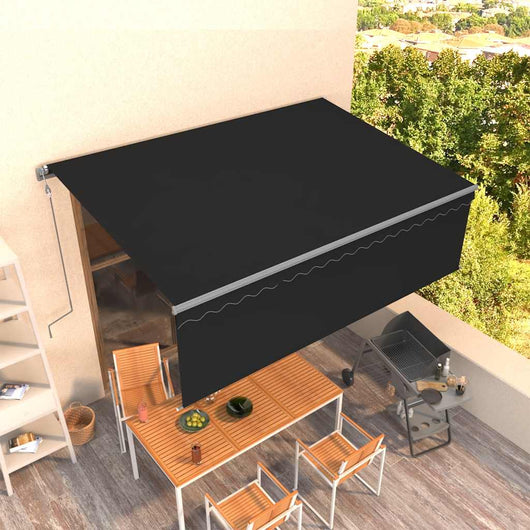 Tenda Sole Retrattile Automatica con Parasole 4,5x3m Antracite 3069449
