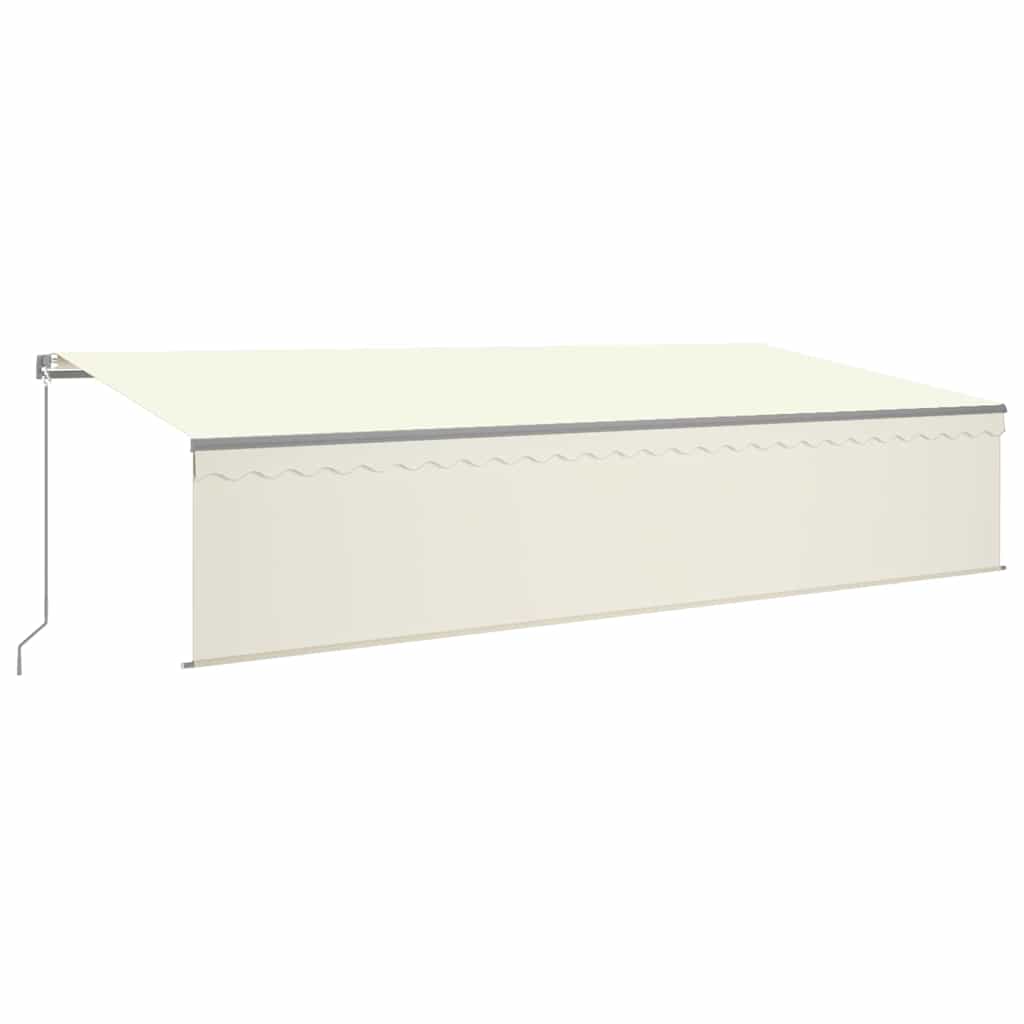 Tenda da Sole Retrattile Manuale con Parasole 6x3 m Crema 3069477