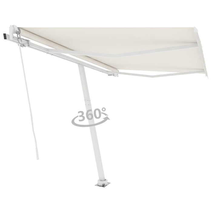 Tenda da Sole Retrattile Manuale Autoportante 300x250 cm Crema cod mxl 55048