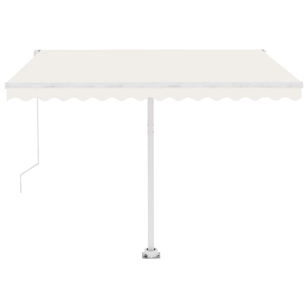 Tenda da Sole Retrattile Manuale Autoportante 300x250 cm Crema cod mxl 55048