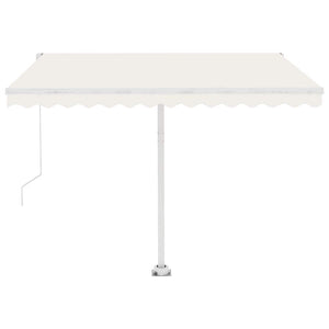 Tenda da Sole Retrattile Manuale Autoportante 300x250 cm Crema cod mxl 55048