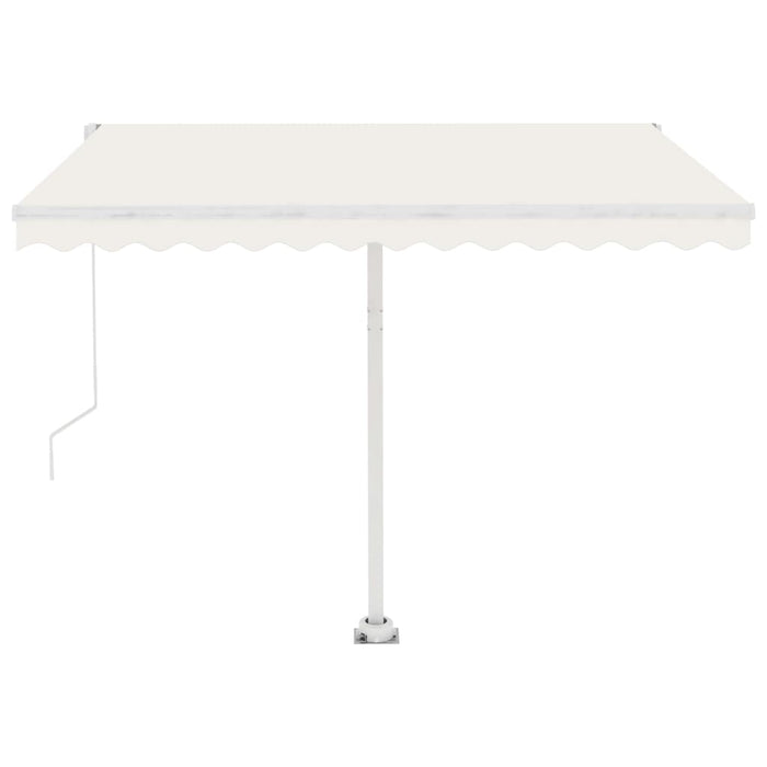 Tenda da Sole Retrattile Manuale con LED 300x250 cm Crema 3069502
