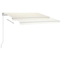 Tenda da Sole Retrattile Manuale con LED 300x250 cm Crema 3069502