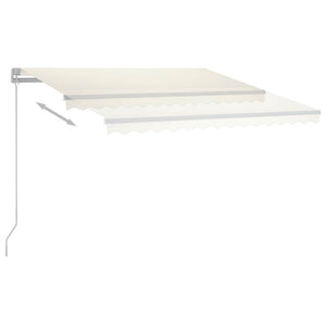 Tenda da Sole Retrattile Manuale con LED 300x250 cm Crema 3069502