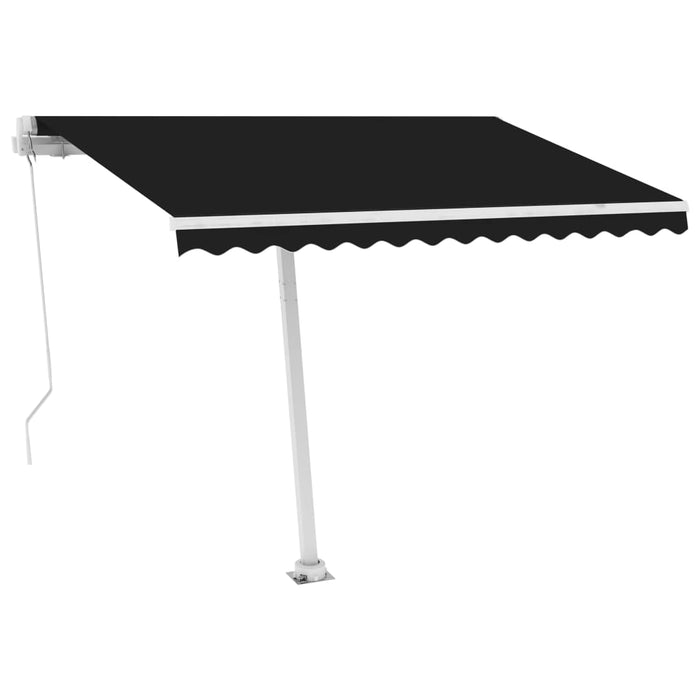 Tenda da Sole Retrattile Manuale con LED 300x250 cm Antracite 3069504