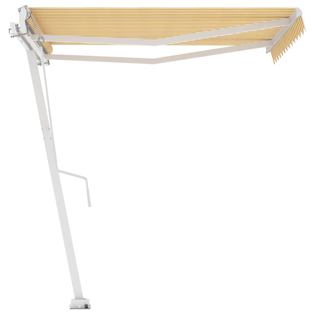 Tenda da Sole Autoportante Automatica 300x250 cm Gialla Bianca 3069508