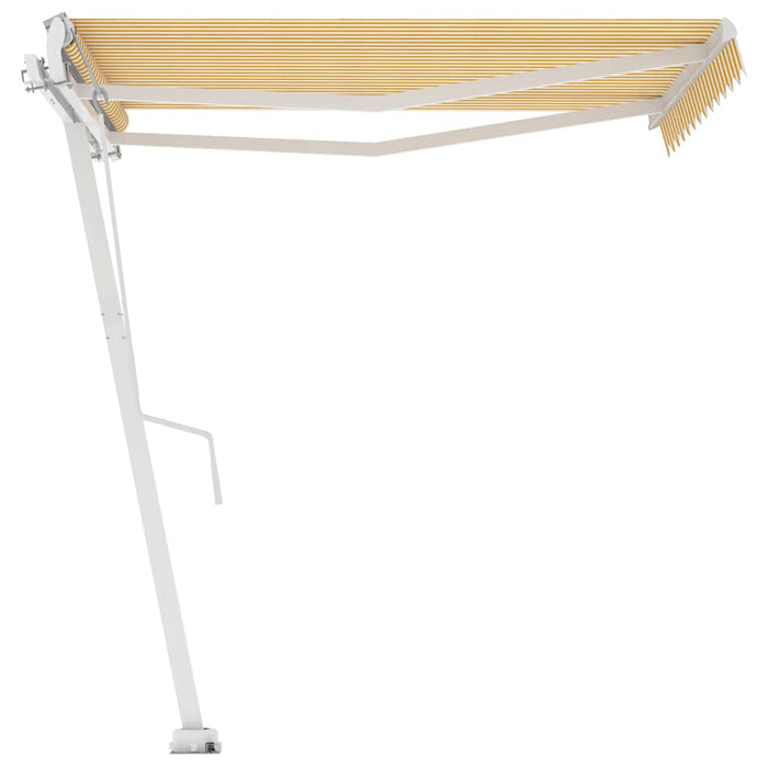 Tenda da Sole Autoportante Automatica 300x250 cm Gialla Bianca 3069508