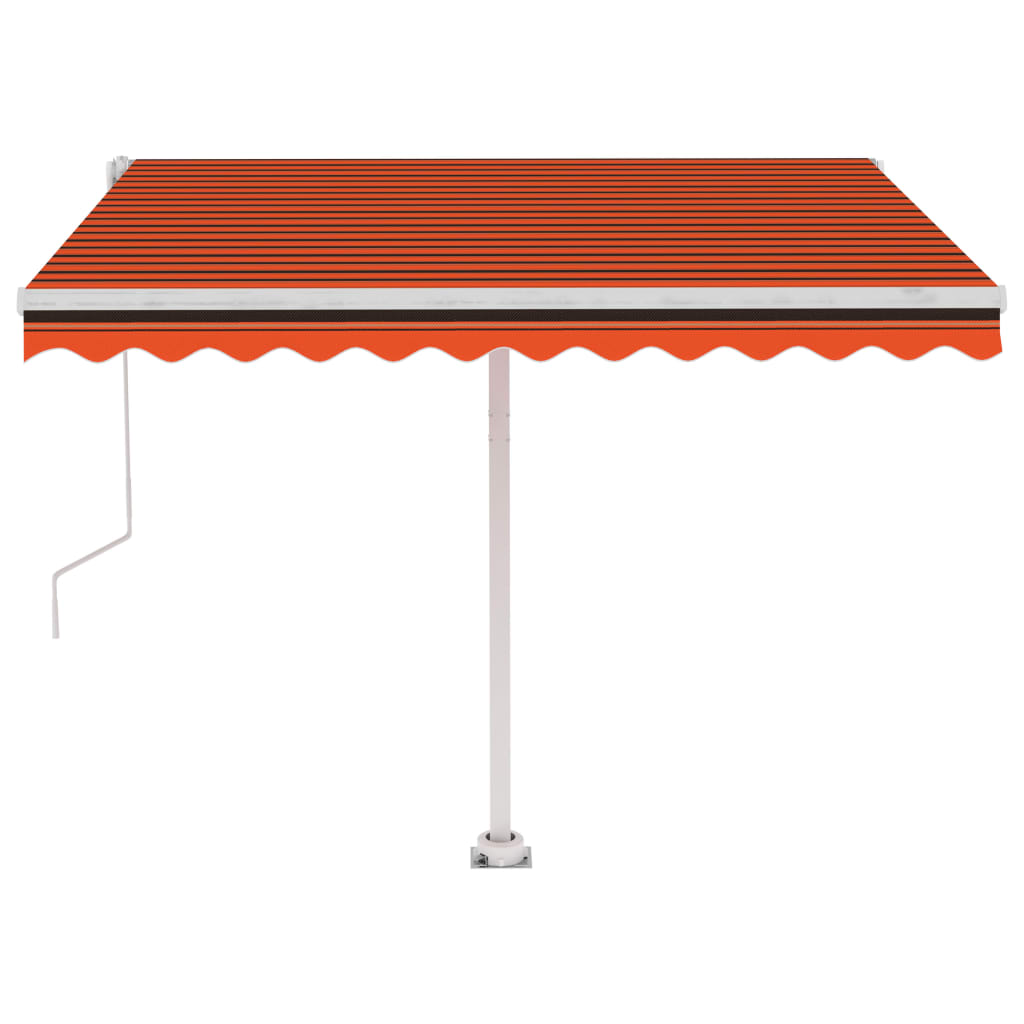 Tenda Automatica Sensore Vento e LED 300x250 cm Arancio Marrone 3069515