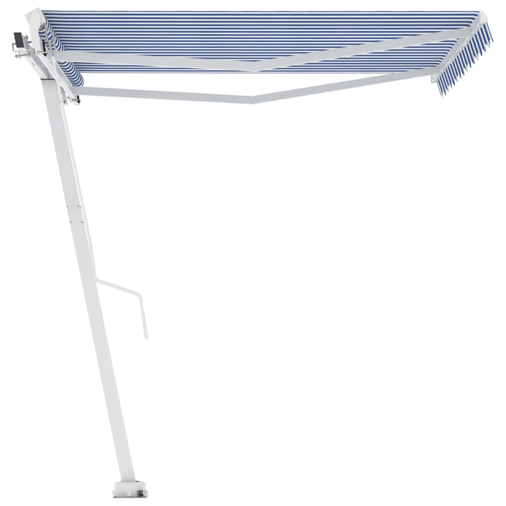 Tenda da Sole Manuale Autoportante 350x250 cm Blu/Bianca 3069516
