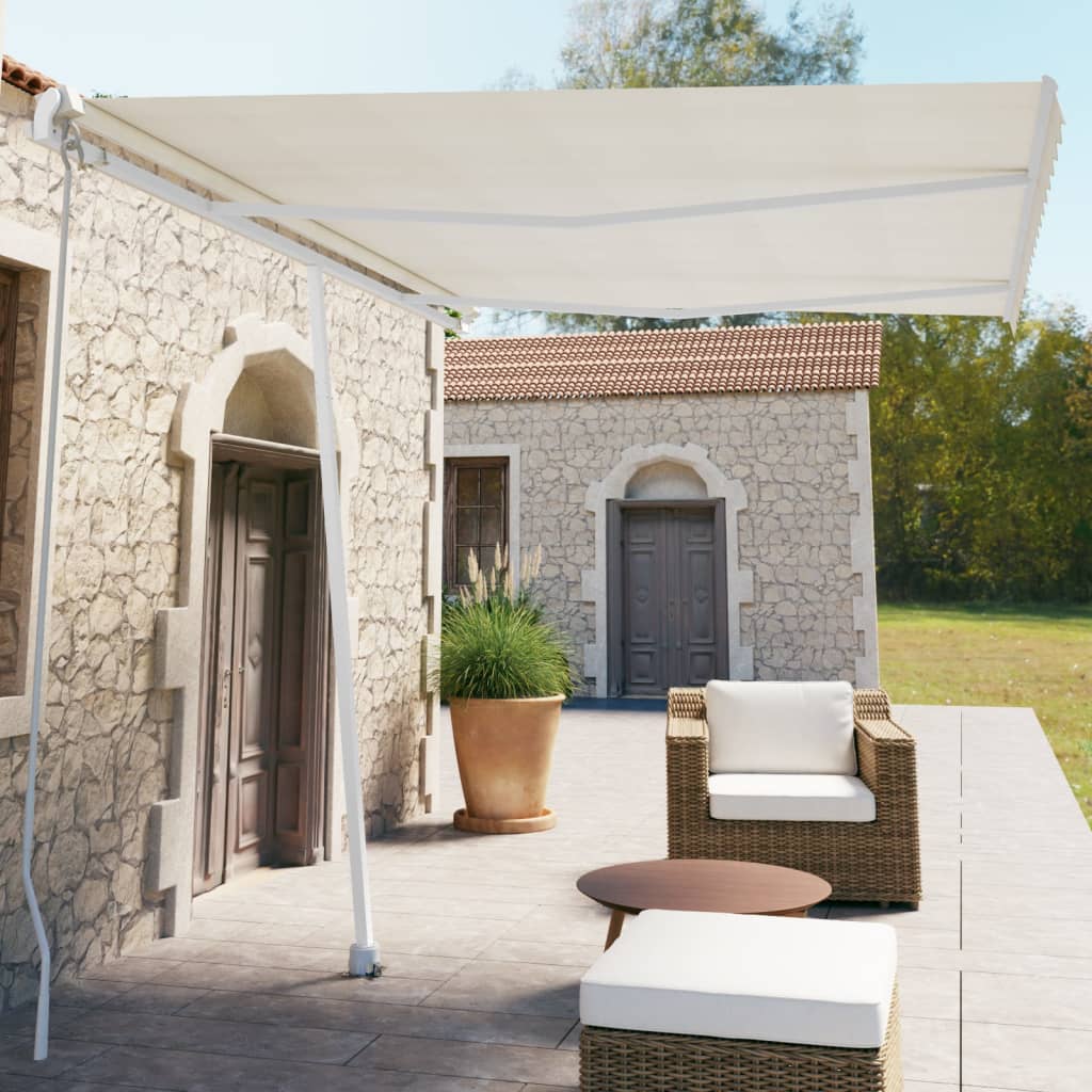 Tenda da Sole Manuale Autoportante Manuale 350x250 cm Crema 3069517