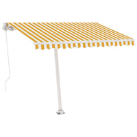 Tenda da Sole Autoportante Manuale 350x250 cm Gialla/Bianca 3069518