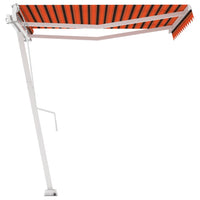 Tenda da Sole Retrattile Manuale 350x250 cm Arancione e Marrone 3069520