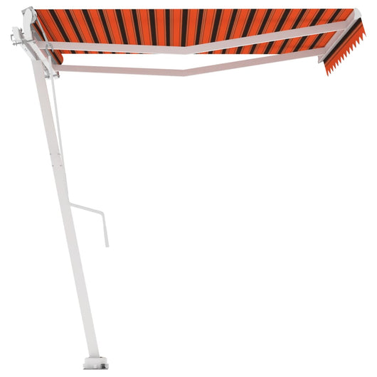 Tenda da Sole Retrattile Manuale 350x250 cm Arancione e Marrone 3069520