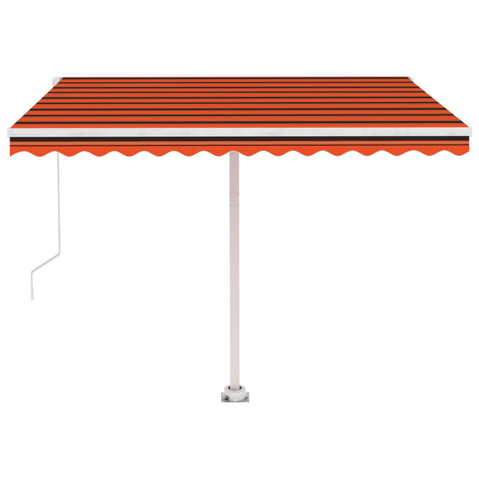 Tenda da Sole Retrattile Manuale 350x250 cm Arancione e Marrone cod mxl 68327