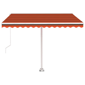 Tenda da Sole Retrattile Manuale 350x250 cm Arancione e Marrone 3069520