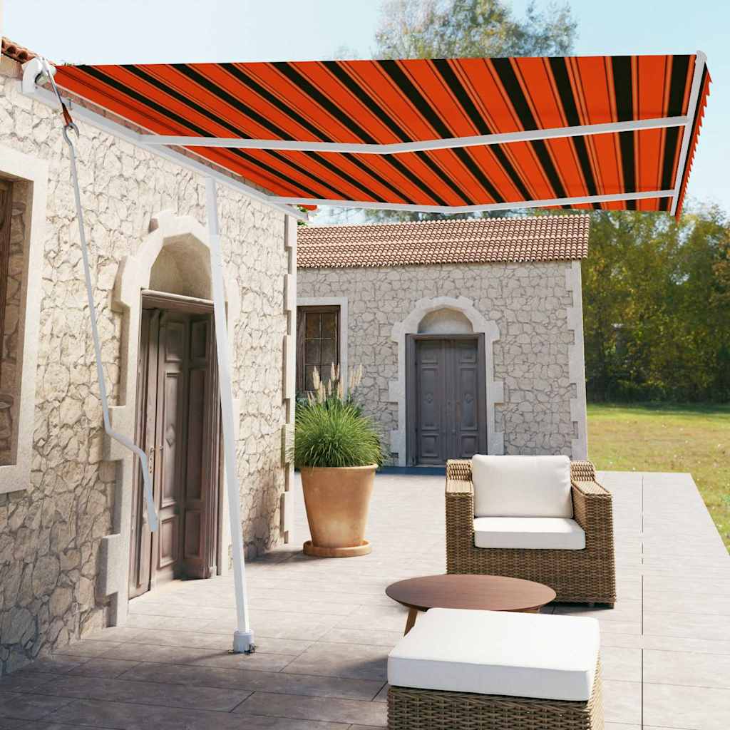 Tenda da Sole Automatica Autoportante 350x250cm Arancio Marrone 3069530