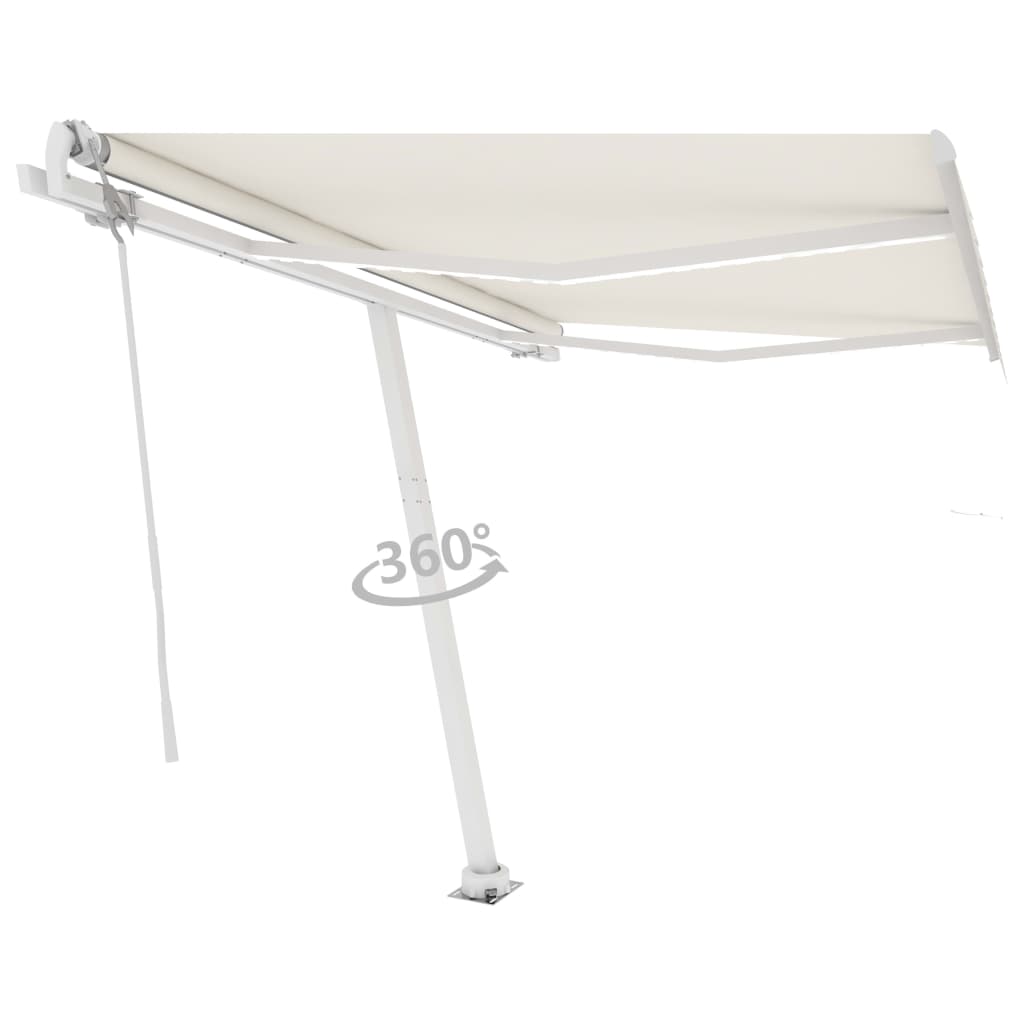 Tenda Automatica con Sensore Vento e LED 350x250 cm Crema 3069532