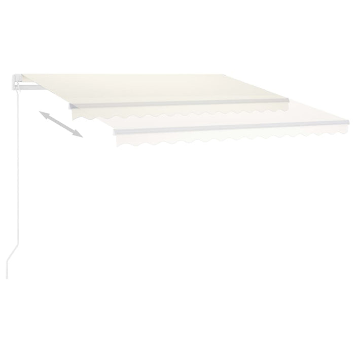 Tenda da Sole Automatica LED e Sensore Vento 350x250cm Crema