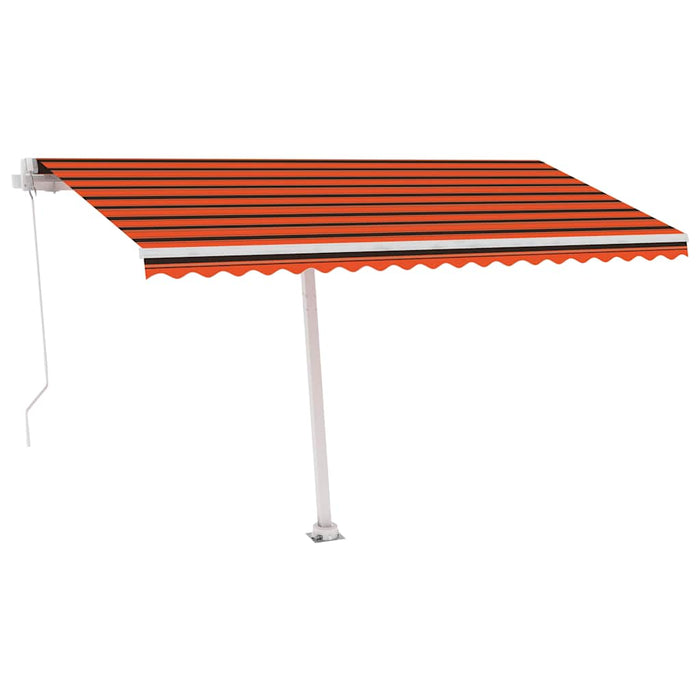 Tenda da Sole Manuale con Palo 400x300 cm Arancione/Marrone 3069540
