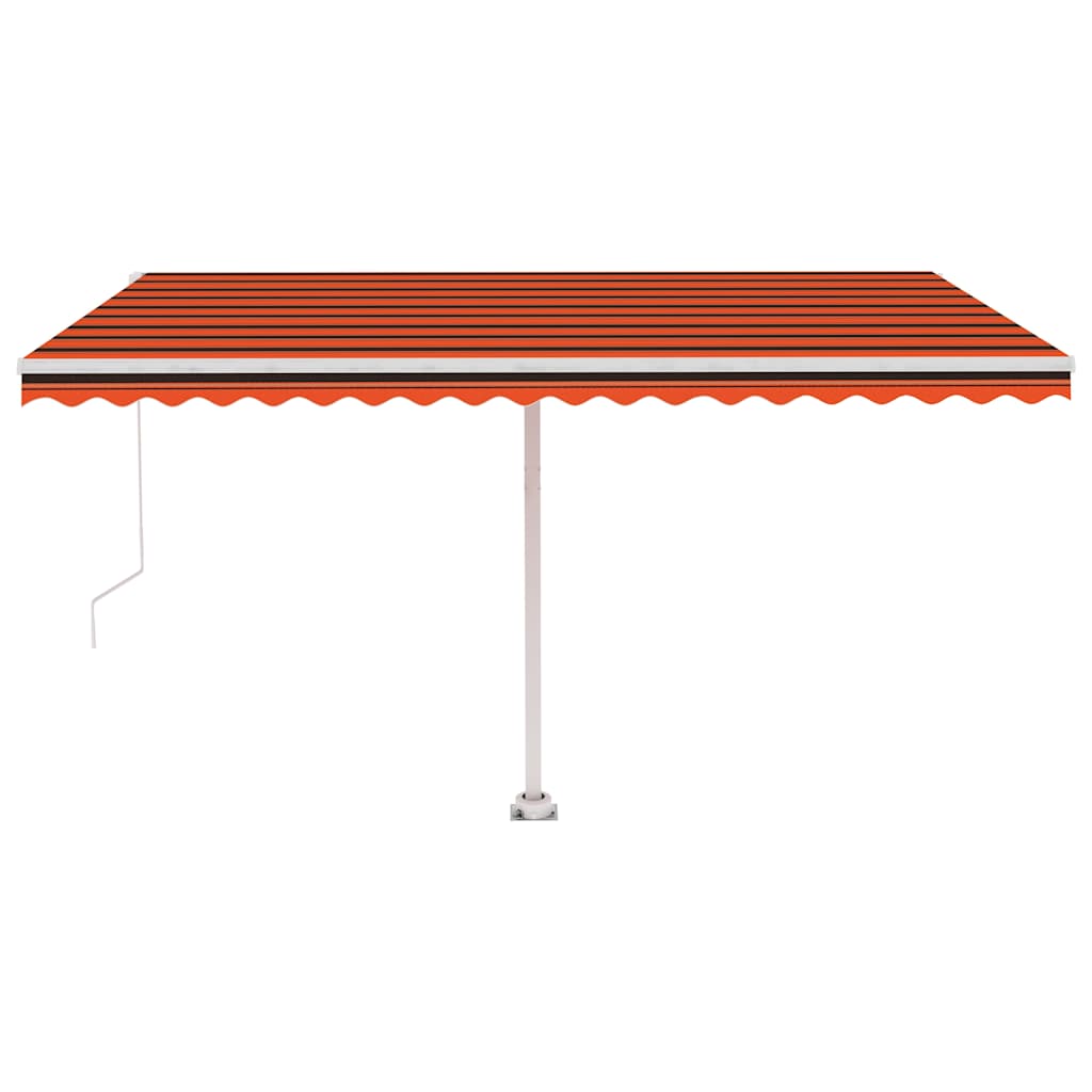 Tenda da Sole Manuale con Palo 400x300 cm Arancione/Marrone 3069540