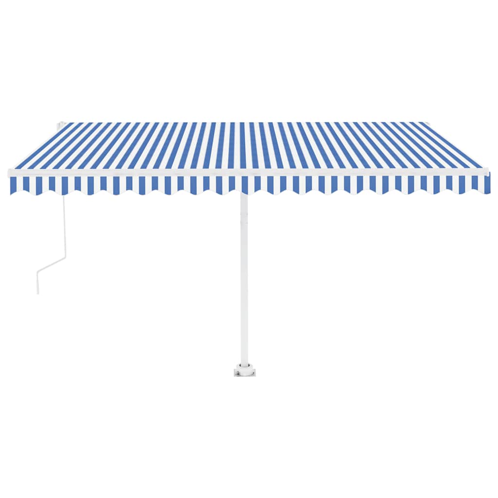 Tenda da Sole Automatica Autoportante 400x300 cm Blu e Bianca 3069546