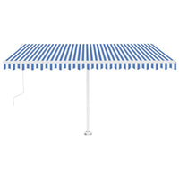 Tenda da Sole Automatica Autoportante 400x300 cm Blu e Bianca 3069546