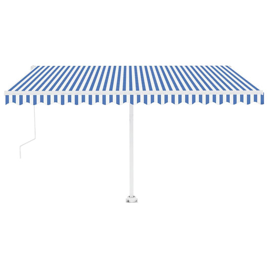 Tenda da Sole Automatica Autoportante 400x300 cm Blu e Bianca 3069546