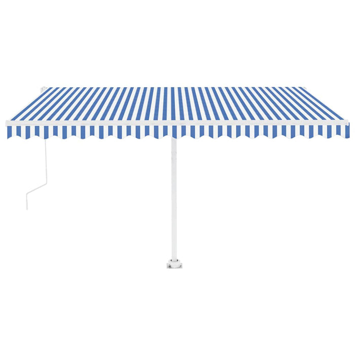 Tenda da Sole Automatica Autoportante 400x300 cm Blu e Bianca 3069546