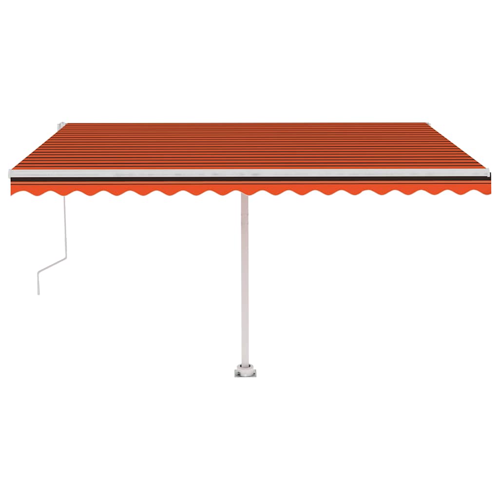 Tenda Retrattile Automatica con Palo 400x300 cm Arancio Marrone 3069550