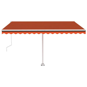 Tenda Retrattile Automatica con Palo 400x300 cm Arancio Marrone 3069550