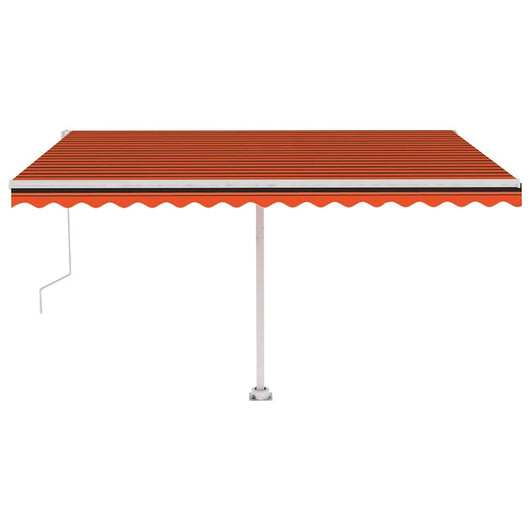 Tenda Retrattile Automatica con Palo 400x300 cm Arancio Marrone 3069550