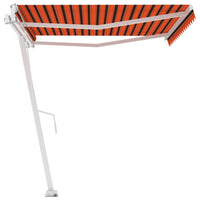 Tenda Retrattile Automatica con Palo 400x300 cm Arancio Marrone 3069550