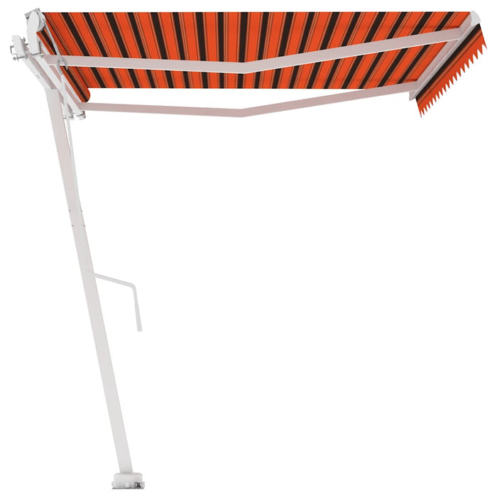 Tenda Retrattile Automatica con Palo 400x300 cm Arancio Marrone 3069550