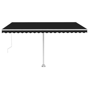 Tenda da Sole Retrattile Manuale con LED 450x300 cm Antracite 3069564