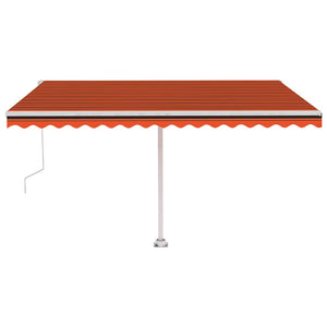 Tenda Retrattile Automatica con Palo 450x300 cm Arancio Marrone 3069570