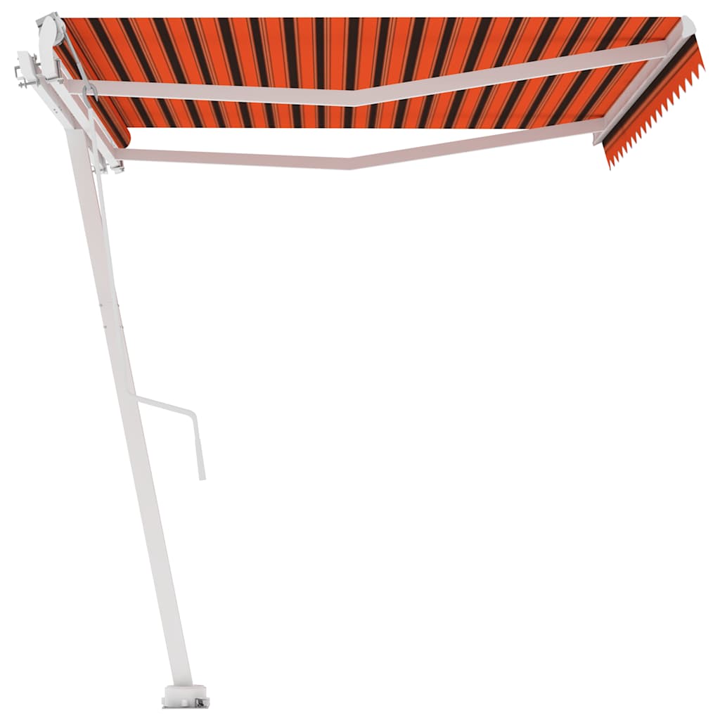 Tenda Retrattile Automatica con Palo 450x300 cm Arancio Marrone 3069570