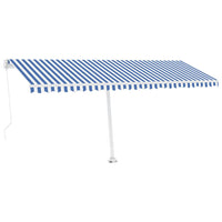 Tenda da Sole Manuale Autoportante 500x300 cm Crema 3069576