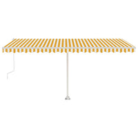 Tenda da Sole Autoportante Automatica 500x300 cm Gialla Bianca