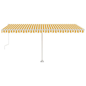 Tenda da Sole Autoportante Automatica 500x300 cm Gialla Bianca